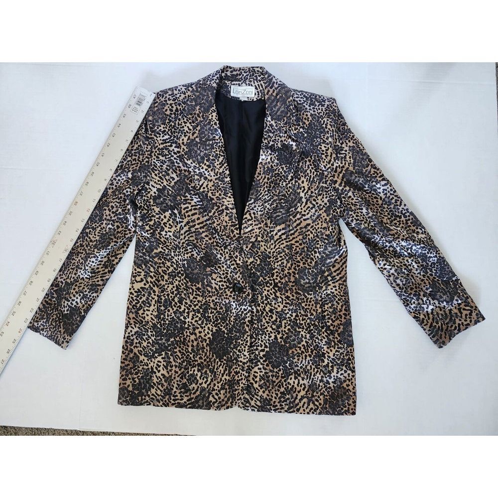 Lorizoni women's desinger jacket - size Small- multi-animal print - Leopard‎
